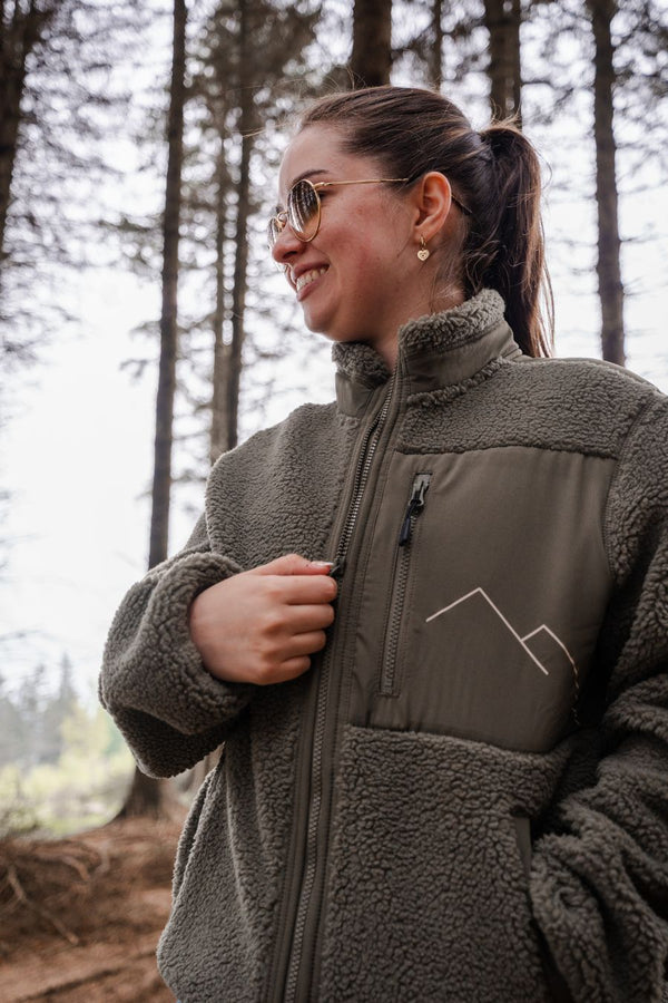 Explorer Fleece Jacket- 100% premium recycled fleece (Khaki)